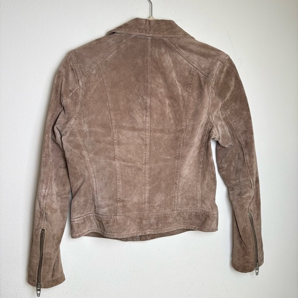 BLANK NYC Suede Moto Jacket Tan Taupe Light Brown Silver Hardware Small - Picture 11 of 16